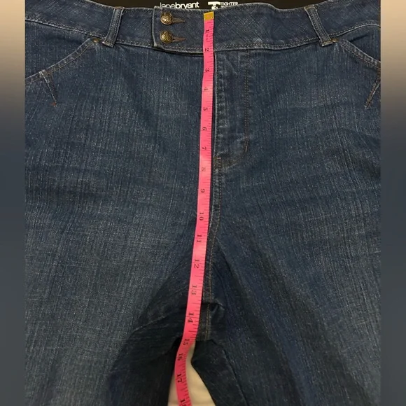 Lane Bryant Tight Tummy Tech flare Jeans Dark Wash size 22 - Picture 8 of 11